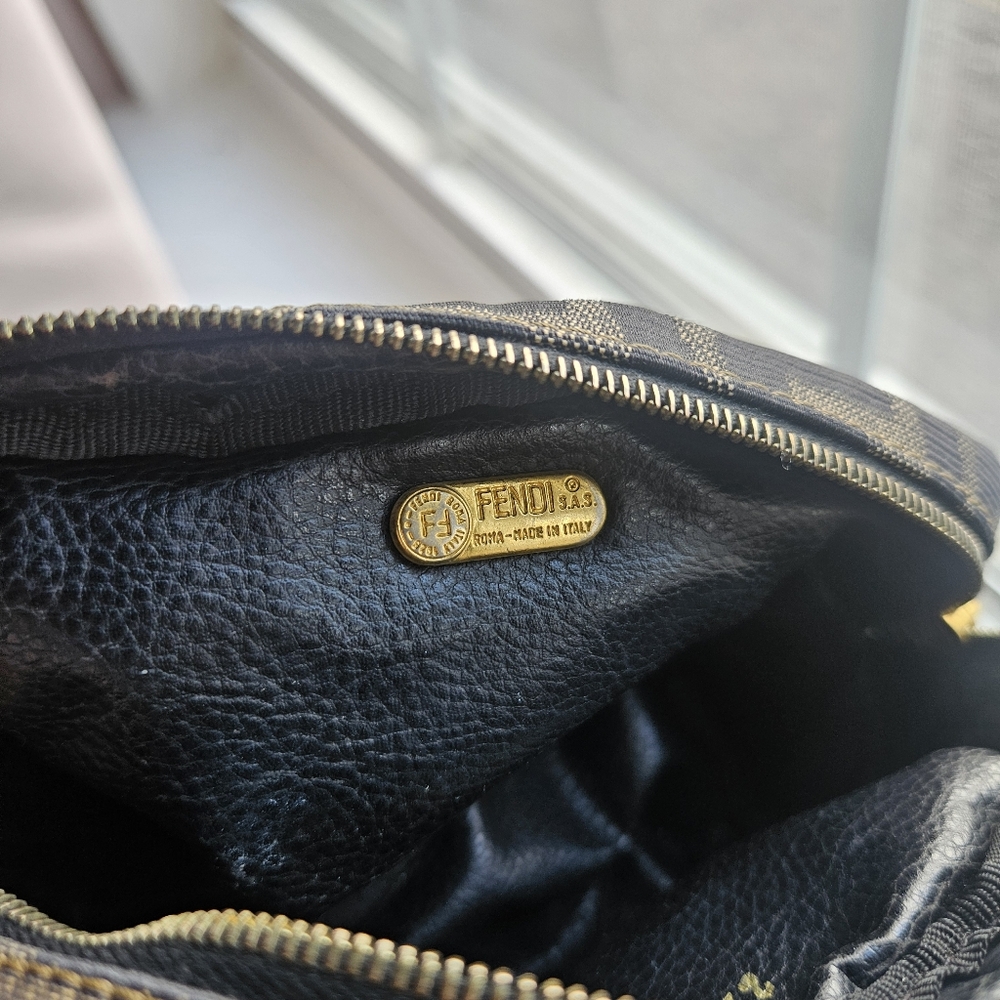 Fendi Black and Tan Monogram Clutch - Picture 4 of 5